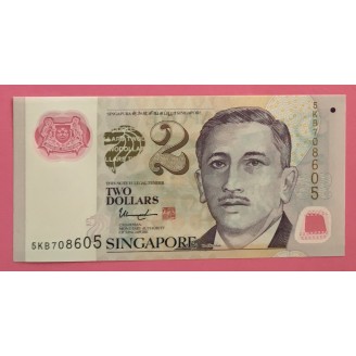 Singapour 2 Dollars  P.46g...