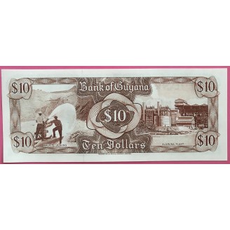 Guyana 10 Dollars P.123f...