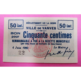 Billet de Nécessité 50...