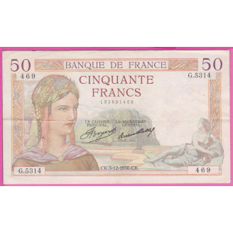 50 Francs Cérès ETAT TTB-...