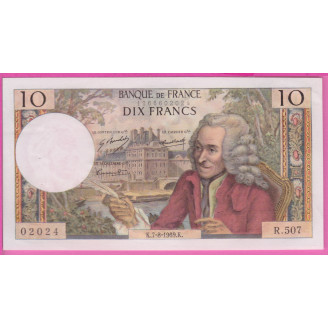 10 Francs Voltaire Etat SPL...