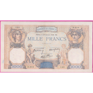France Etat TTB 1000 Francs...