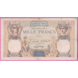 France Etat TB 1000 Francs...