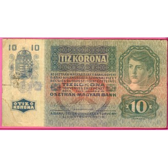Hongrie P.19 B  10 Kronen 1915