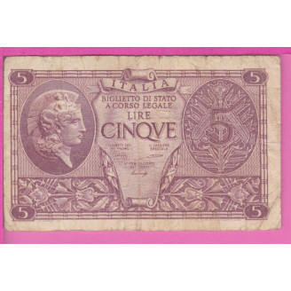 Italie P.31b ETAT TB 5 Lire...