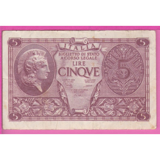 Italie P.31c ETAT TB 5 Lire...