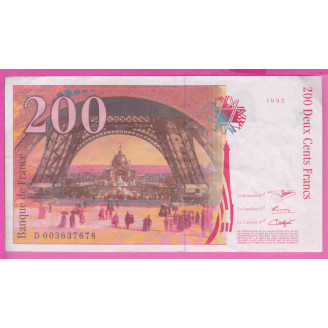 200 Francs Eiffel Etat TTB...