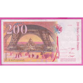200 Francs Eiffel Etat TTB...