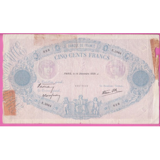 France ETAT B 500 Francs...