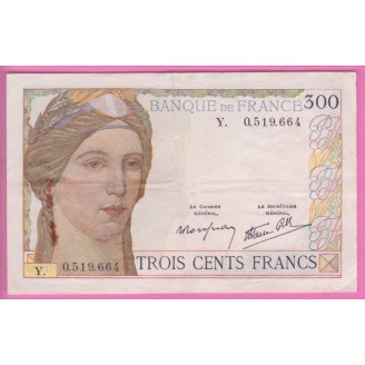 300 Francs Serveau Etat TTB...
