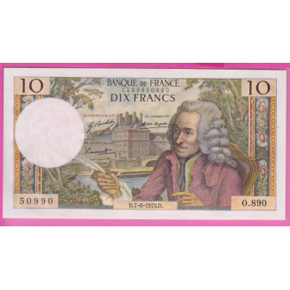 10 Francs Voltaire Etat...