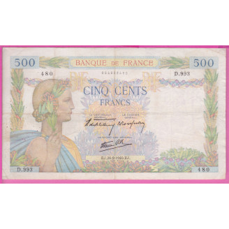 France 500 Francs La Paix...