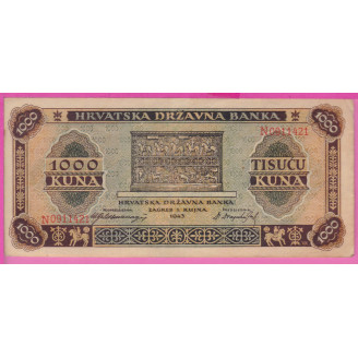 Croatie P.12 Etat TTB- 1000...