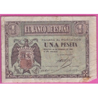 Espagne P.107 B 1 Peseta 1938