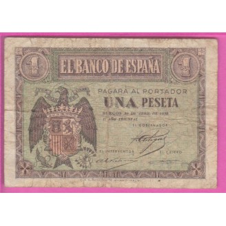 Espagne P.107 B+ 1 Peseta 1938
