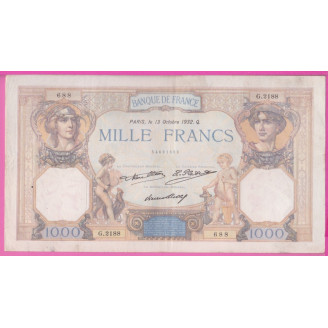 France Etat TB+ 1000 Francs...