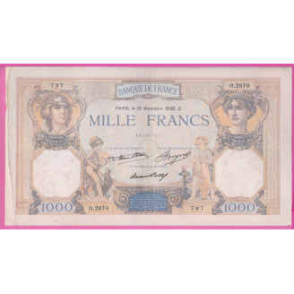 France Etat TB+ 1000 Francs...