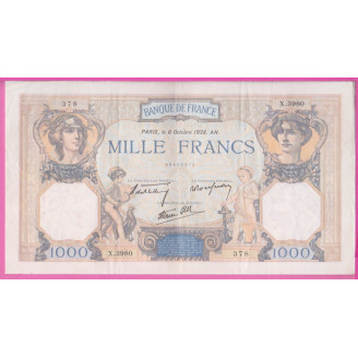 France Etat TTB 1000 Francs...