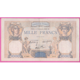 France Etat TTB 1000 Francs...