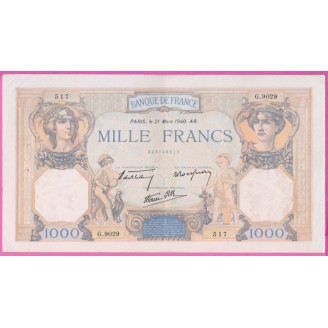 France Etat TTB 1000 Francs...