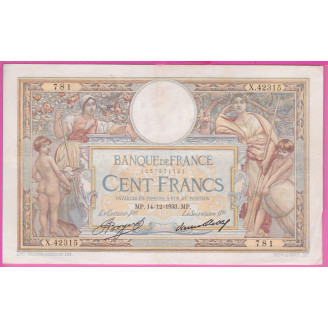 100 Francs LOM 14.12.1933...