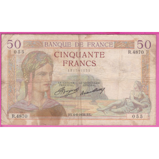 50 Francs Cérès ETAT TB-...