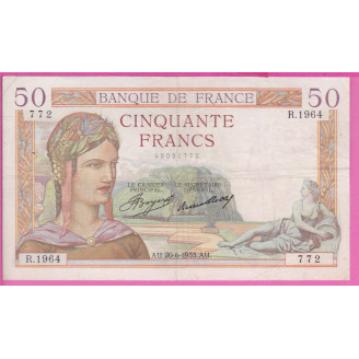 50 Francs Cérès ETAT TTB-...