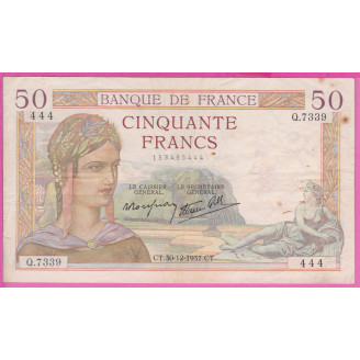 50 Francs Cérès ETAT TTB-...