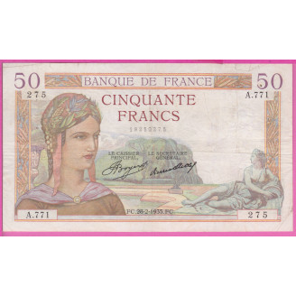 50 Francs Cérès ETAT TTB-...