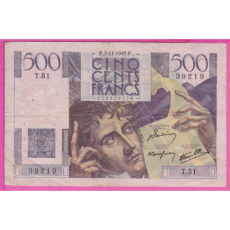 France Etat TB+ 500 Francs...