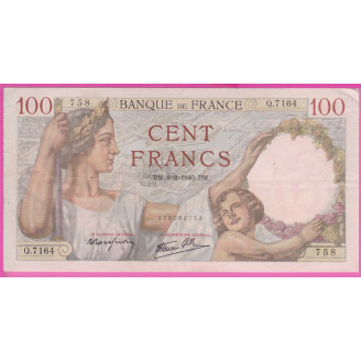 100 Francs Sully  Etat TTB+...