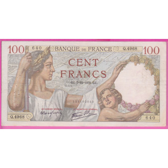 100 Francs Sully  Etat TTB...