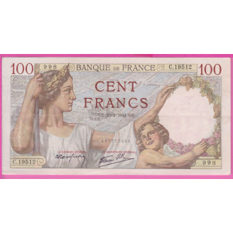 100 Francs Sully  Etat TTB+...