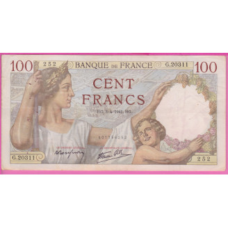 100 Francs Sully  Etat TTB...