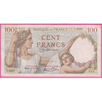 100 Francs Sully  Etat TTB...