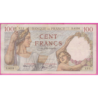 100 Francs Sully  Etat TB+...