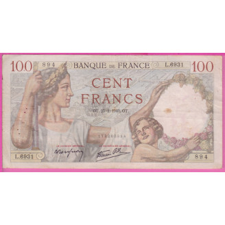 100 Francs Sully  Etat TB+...