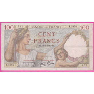 100 Francs Sully  Etat TB+...