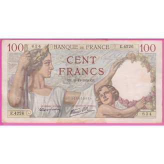 100 Francs Sully  Etat TB+...