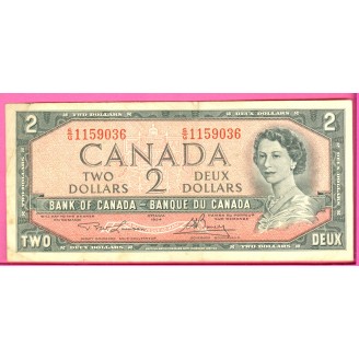 Canada P.76d 2 Dollars TB 1954