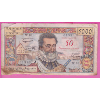 5000 Francs Henri IV ETAT...