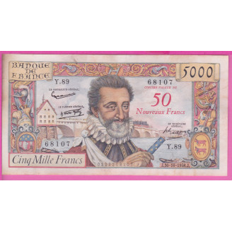 5000 Francs Henri IV ETAT...