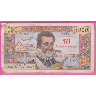 5000 Francs Henri IV ETAT...