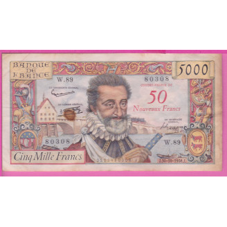 5000 Francs Henri IV ETAT...