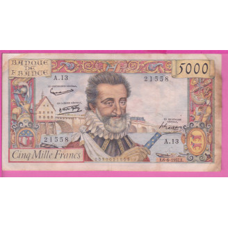 5000 Francs Henry IV Etat...