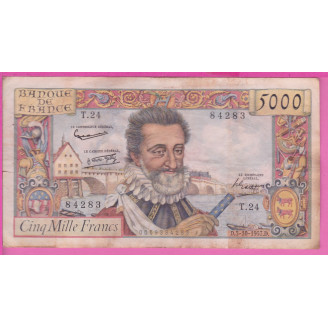 5000 Francs Henry IV Etat...