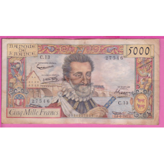 5000 Francs Henry IV Etat...