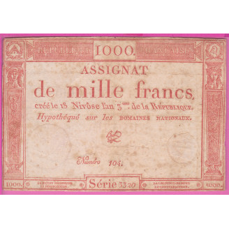 ASSIGNAT DE MILLE FRANCS...