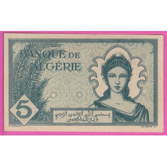Algérie P.91 SPL 5 Francs 1942