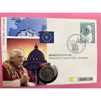 2 euros Vatican 2013 Benoît...